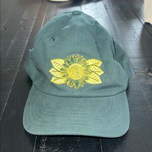 Green Sunflower Embroidered Women's Hat